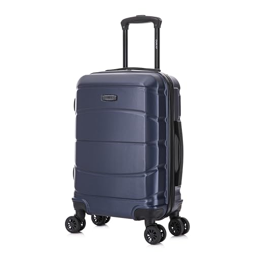 Image of DUKAP SENSE 20-Inch Carry-On Hardside Spinner Luggage Durable Zippered Blue