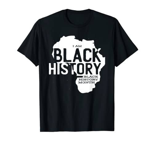 I am Black History Month - Africa Silhouette Image T-Shirt