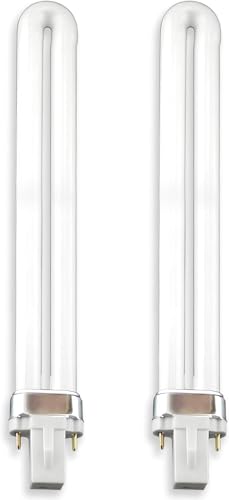 Image of 2PCS Fluorescent Light Tubes,9W G23 2-Pin Compact Fluorescent Lamp,2Pin Brightening White Stick Fluorescent Light Bulb,6400K 900LM,AC 220 U-Shaped Energy Saving CFL Light Tube,for Desk Lamp,Bedroom