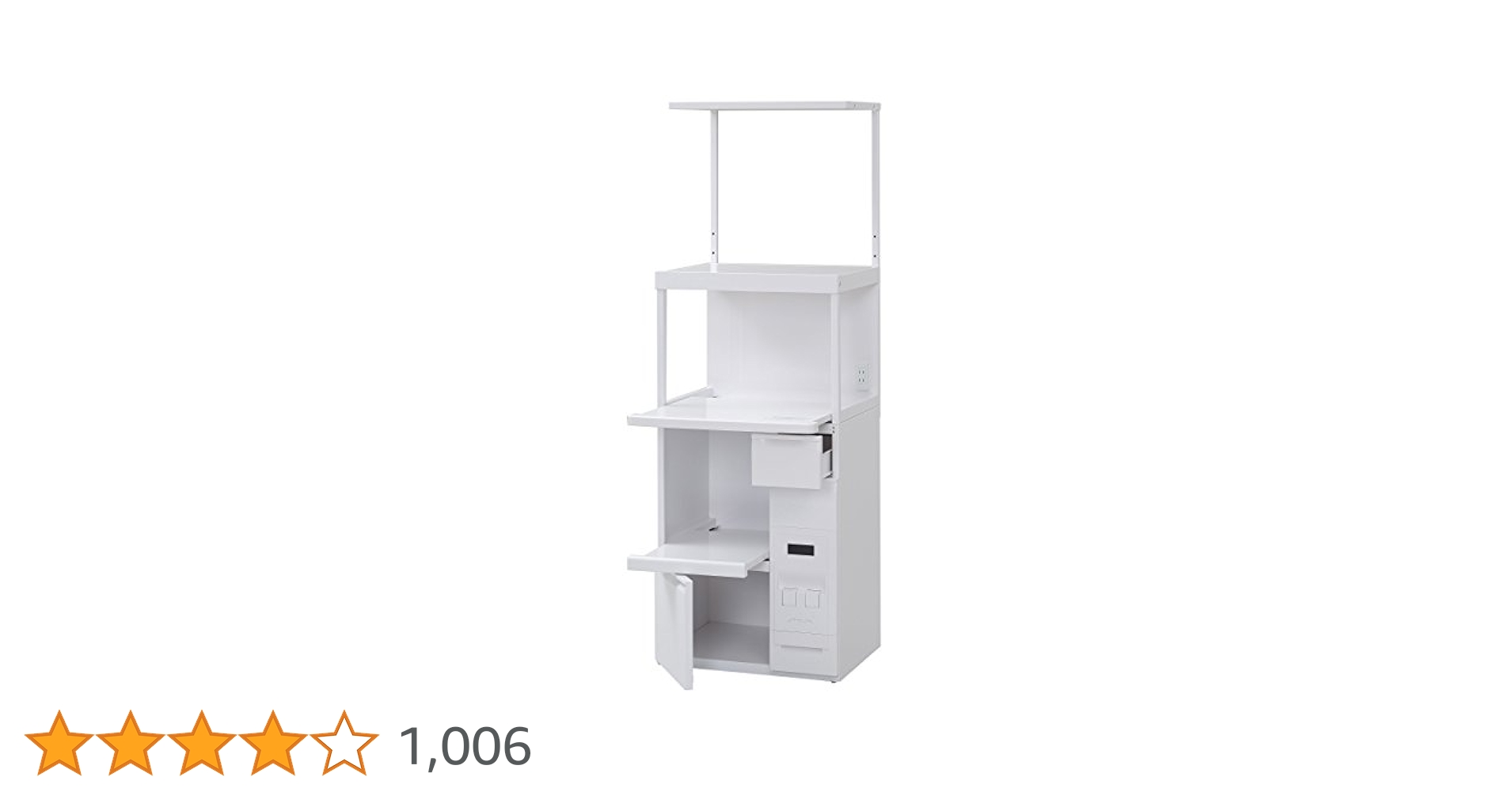 ［廃盤品］エムケーレンジ台 ＳＫＵ−３０６Ｗ 上段棚付(米びつ１２ｋｇ付) Amazon｜エムケー 上棚板付きレンジ台 『ファインキッチン