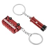 TOPBATHY 2 Piezas llavero conmemorativo de cumpleaños perfecto práctico único simbólico carros monedero llavero adorno colgante de metal Aleación de zinc rojo