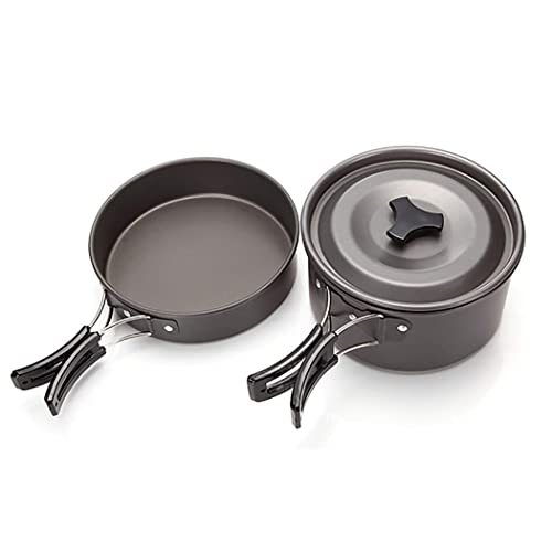 Image of 9PCS Outdoor Portable Camping Cookware Set for 2-3 Persons - Multicolour
