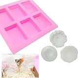 XLANMAY Soap Making Kit Flower Silicone Soap Molds DIY Make Your Own Soaps for Handmade Soaps Making (Without Soaps,Flower Shape)