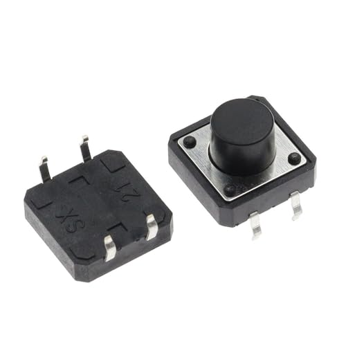 VWWJCCRO 10PCS 12x12mm 4Pins Dip PCB Momentary Tactile Tact Push Button Switch 12x12x18mm