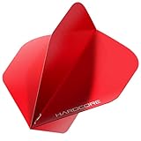 Hardcore XT Rot Hardcore XT Red Extra Dicke Standard Dart Flights - 5 Sätze pro Packung (15 Dart Flights insgesamt)