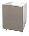 Berlioz Creations CP6BT Unterschrank für Küche mit 1 Tür, in taupefarbenem Hochglanz, 60 x 52 x 83 cm, 100 Prozent französische Herstellung