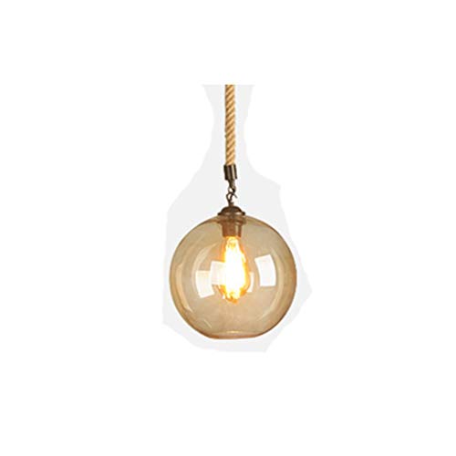 Lustre en fer Loft et chanvre naturel pour comptoir de bar