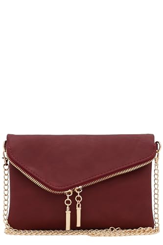 Image of FashionPuzzle Envelope Wristlet Clutch Crossbody Bag with Chain Strap