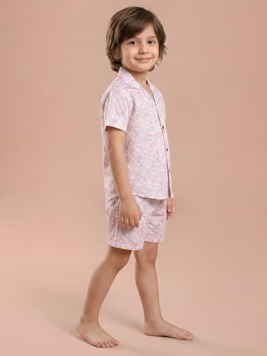 Image of POLKA TOTS 100% Cotton Co-Ord Set for Boys | Half Sleeve Shirt & Shorts Beach Outfit for Kids | Ultra-soft & Breathable Summer Clothes for Toddler & Baby Boy | Casual Dress & Printed Nightwear Set