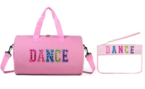 HYOOG Dance Duffle for Girls, Kids Toy Storage, Weekend/Overnight Bag, Gymnastics 17