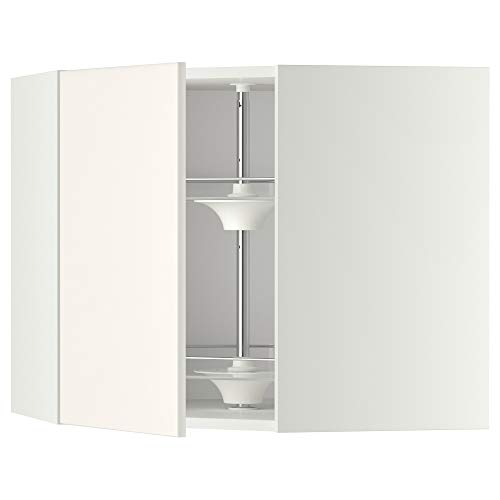 METOD armario esquinero de pared con carrusel 67,5x67,5x60 cm blanco/Veddinge blanco