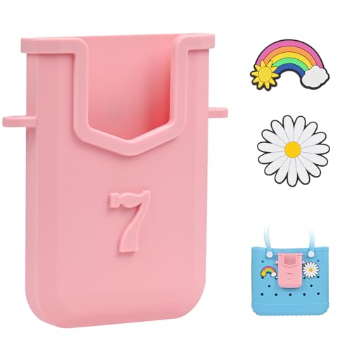 Silicone Phone Holder for Bogg Beach Bag - Charm Insert Accessory and Attachment - Fits Most Phones