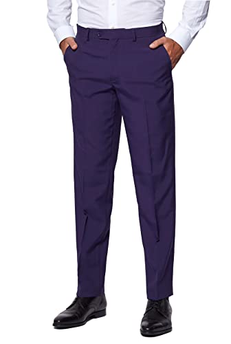 Opposuits Men's Suit - Summer Sunset Party Outfit - Slim Fit - Purple - Orange and Black - Includes Blazer, Pants and Tie4