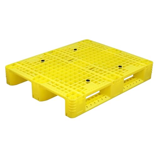 Wytrzymałe palety z tworzywa sztucznego, lekkie, oddychające kratki do magazynu, supermarketu i kuchni, czerwona paleta podłogowa (100 x 80 cm)
