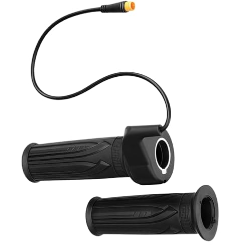 20X Full Twist Throttle Grip for Ebike 12V-72V, 22.2mm 3pin Universal Electric Bike Throttle with Waterproof Connector, for Mountain Bike, Scooter, E-Scooter, Electric Bicycle