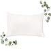 WonderHome Cooling Pillowcase for Hair Skin Deeper Sleep, Luxury Tencel + Bamboo Rayon, Silky-Soft Lightweight Standard Satin Pillow Case, Anti-Bacteria, Hypoallergenic, Natural Ivory, 20"x30"