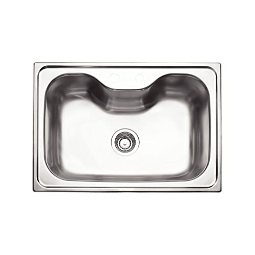 Tramontina 93806102 Cuba de Sobrepor Morgana em Aço Inox Acetinado 69 x 49 cm com Válvula Dosador de