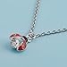 FUSTMW Ladybug Pendant Necklace - Ladybug Charm Jewelry Gift for Women (Silver)