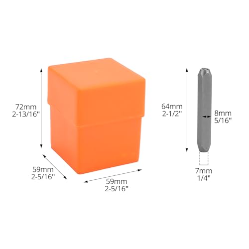 QWORK® 36-teiliges Schlagzahlen Set, 6mm Schlagbuchstaben A-Z, Zahlen 0-9, Symbol &, Metall Schlagstempel für Metall, Kunststoff, Holz und Leder