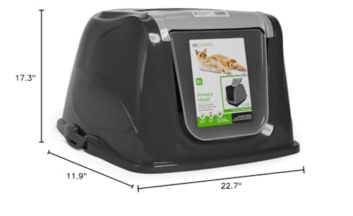 So Phresh Flip Top Cat Litter Box Hood Grey X-Large 22.7" L X 17.3" W X 11.9" H