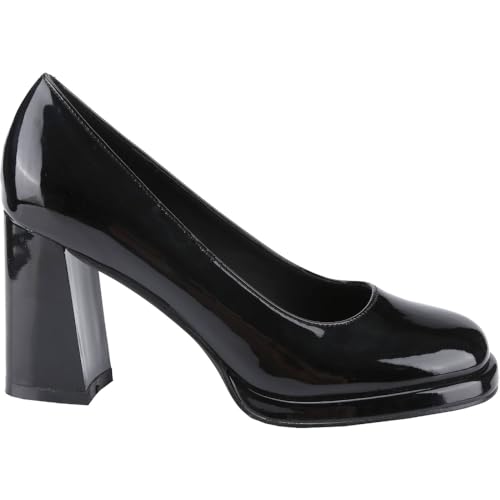 CLOVERLAY Women's Closed Toe Pumps Chunky Block Heel Round Toe Low Heels Platform Pump Shoes Lolita Style Spring Summer Vacation Spring Break Easter2