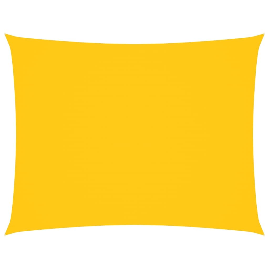 Voile d'ombrage 6x8 m étanche et anti-UV en Oxford jaune avec cordes