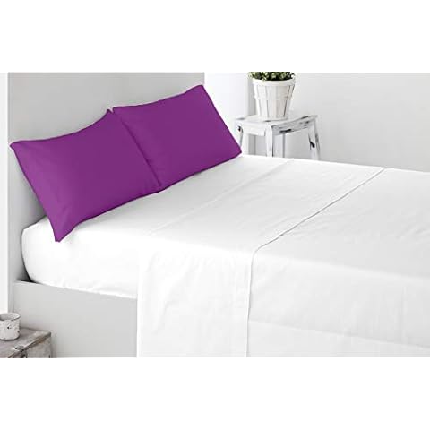 Miracle Home Soft Comfortable 2 Piece Aubergine Cotton 50% Polyester Cushion Cover 135cm Cover