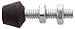 De-Sta-Co Clamp Accessories, Flat-Tip Bonded Asm w/Neoprene Cap - Locknuts, 1/4-20 thd., .63 Lg. (1 Each)