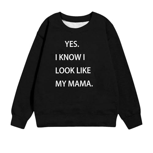 Casual Boys Girls Sweatshirts Long Sleeve Pullover Tops Crewneck Sweatershirt Casual Letter Print Blouses - Main Image