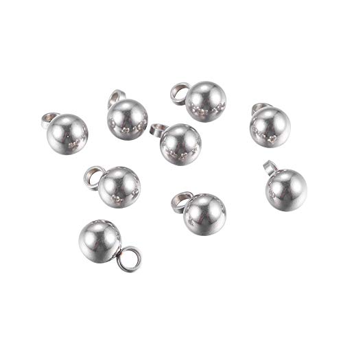 Pendants ronds en acier inoxydable PH PandaHall pour la création de bijoux DIY