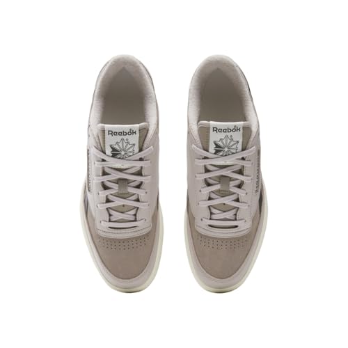 Reebok Unisex Club C Revenge Vintage II Sneaker, Hazy Grey/Vintage Chalk/Washed Black, 8.5 Women/ 7 Men