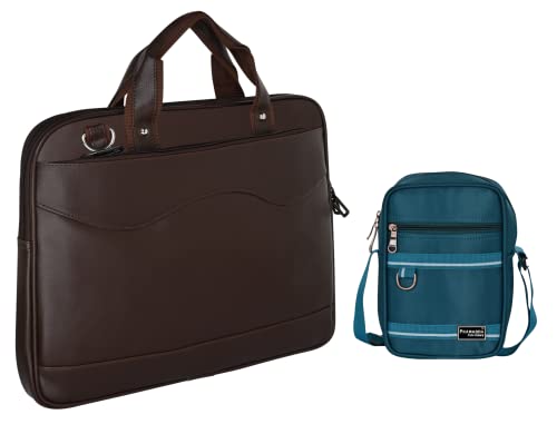 Pramadda Pure Luxury Stylish Leather Laptop Messenger Side Crossbody Sling Bag for Men Women | Special Festival Diwali Birthday Gift item Hamper Combo for Employee Staff Clients Friends Family (B09JXLLMTQ) Amazon Price History, Amazon Price Tracker