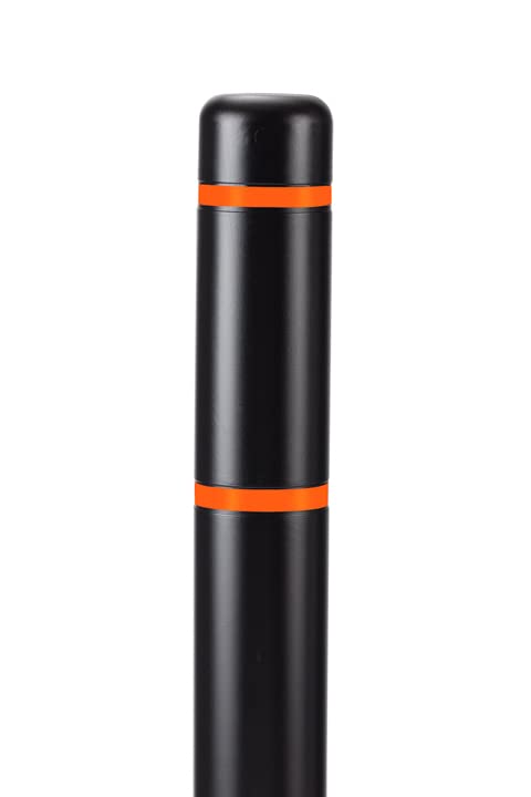 BollardGard 4 x 52 Bollard Cover - Innoplast (Black Orange Tape)
