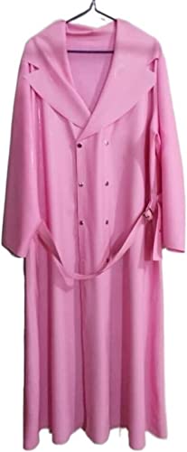 Latex Rubber Unisex Cool Pink Windbreaker Jacket,Pink,X-Large