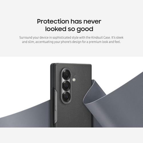 Image of Ultra Hybrid for Samsung Galaxy Z Fold 7 Kindsuit Leather Phone Case /Cover (Black)