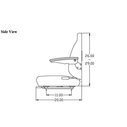 Seat Assembly Fits John Deere Loader Backhoe 210C 300D 310C 310D 410B 410C 410D #TOP1