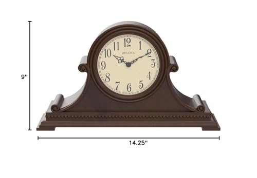 Bulova B1514 Asheville Mantel Clock, Brown Cherry