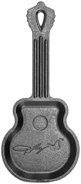 Lodge 13,25 inch Dolly Parton pre-seasoned gietijzeren gestempelde koekenpan - Signature Teardrop handvat - Gebruik in de oven, op het fornuis, op de grill of boven een kampvuur - helder blauwe