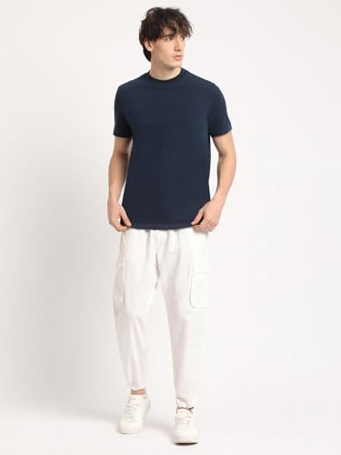 Image of Men's Navy Slim Fit Casual Cargo