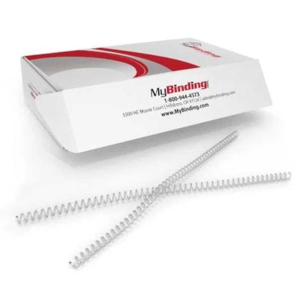 MyBinding Spiral Plastic Coil 4:1 12" [Clear, 6 mm (1/4")] - 100pk