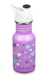 Klean Kanteen Kid Classic Narrow 12oz (w/Sport Cap) Orchid Hearts
