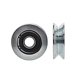 r6 piste 2006  1pc Roue en Acier 45# circlip en Acier Roue à rainure en U 12mm Roue de Guidage de Piste R6 Roue de Guidage 6201 roulement 12 * 48 * 15 (Color : Silver, Size : V 12 48 15 MM)