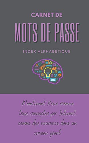 Carnet de mots de passe - Index Alphabétique - 