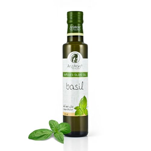 Ariston "The Very Best" Extra Virgin Olive Oil | Anti-Oxidant Rich, Cold Pressed, Premium Quality | Product of Greece (250ml) 8.45 fl oz, Basil