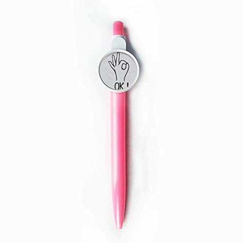Stylo à bille rétractable motif personnalisé encre bleue écriture fluide