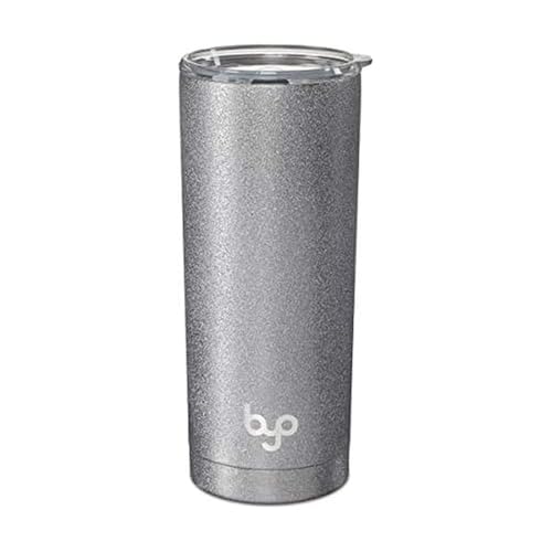 Image of BUILT 5237920 Vacuum Insulated Tumbler Double Wall, 20-Ounce, Silver Glitter