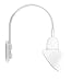 RAB Lighting GN4LED13YAC11W Gooseneck Style 4 13W Warm LED 11 Angled Cone Shade, White