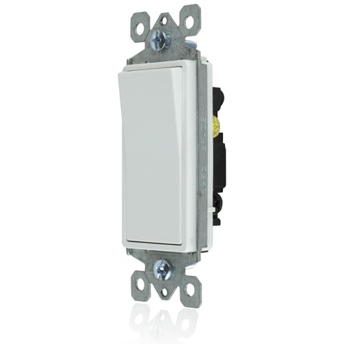 Faith 3-Way Decorator Paddle Wall Light Switch 15A 120/277V On/Off Rocker White