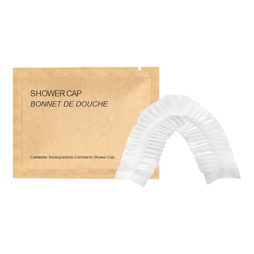 Bonnet de douche jetable World Amenities en étui kraft élégant lot de 100