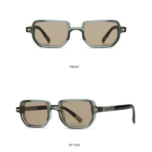 Lunettes de soleil rétro hommes marron verres dégradés UV400